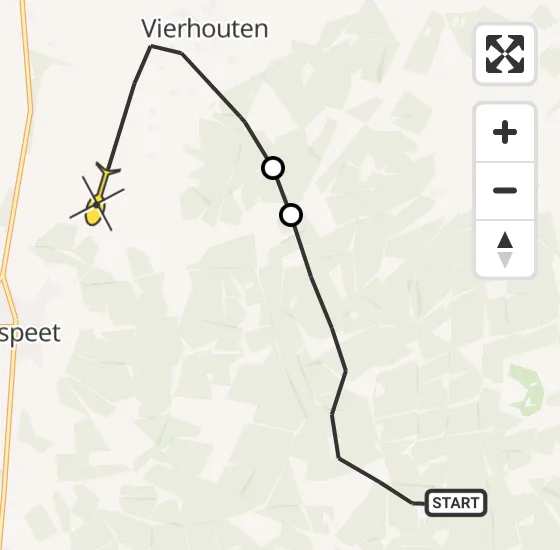 Vlucht Politiehelikopter PH-PXD van Vaassen naar Vierhouten op donderdag 17 oktober 2024 17:46