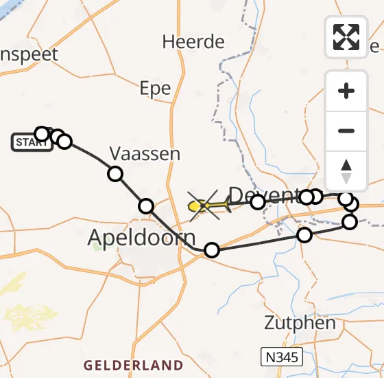 Vlucht Politiehelikopter PH-PXD van Elspeet naar Vliegveld Teuge op donderdag 17 oktober 2024 17:55