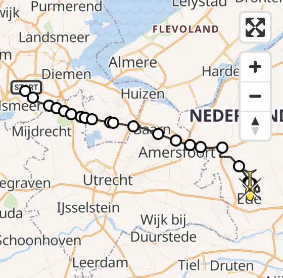 Vlucht Politiehelikopter PH-PXX van Schiphol naar Ede op donderdag 17 oktober 2024 19:41