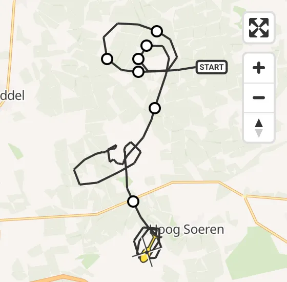 Vlucht Politiehelikopter PH-PXD van Vaassen naar Hoog Soeren op donderdag 17 oktober 2024 20:37