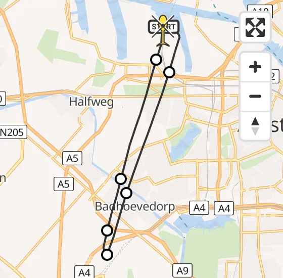 Vlucht Traumahelikopter PH-LLN van Amsterdam Heliport naar Amsterdam Heliport op vrijdag 18 oktober 2024 13:44