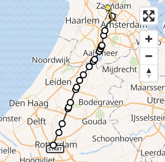 Vlucht Traumahelikopter PH-LLN van Erasmus MC naar Amsterdam Heliport op vrijdag 18 oktober 2024 17:15