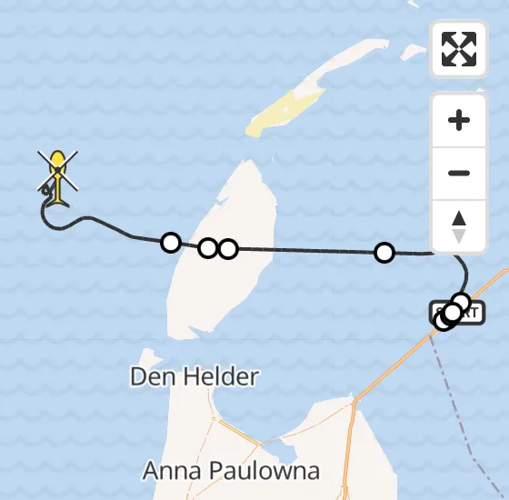 Vlucht Kustwachthelikopter PH-SAR van Breezanddijk naar  op vrijdag 18 oktober 2024 19:52