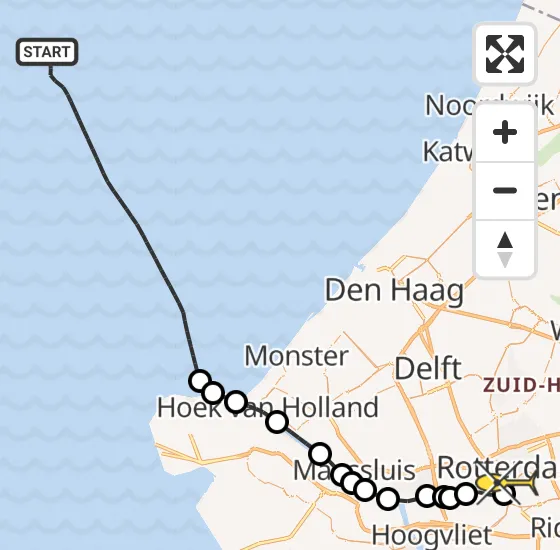 Vlucht Kustwachthelikopter PH-NCG van  naar Erasmus MC op zaterdag 19 oktober 2024 18:24