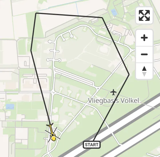 Vlucht Traumahelikopter PH-MAA van Vliegbasis Volkel naar Vliegbasis Volkel op zondag 20 oktober 2024 10:36