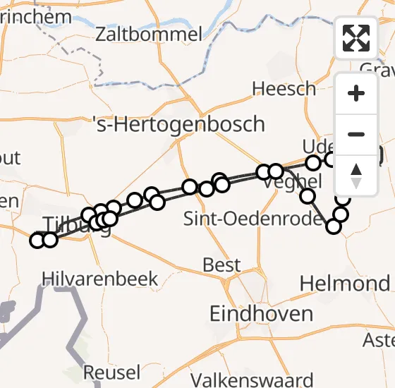 Vlucht Traumahelikopter PH-MAA van Vliegbasis Volkel naar Vliegbasis Volkel op zondag 20 oktober 2024 11:05