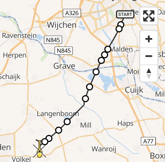 Vlucht Traumahelikopter PH-MAA van Radboud Universitair Medisch Centrum naar Vliegbasis Volkel op zondag 20 oktober 2024 15:28