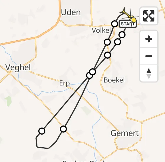 Vlucht Traumahelikopter PH-MAA van Vliegbasis Volkel naar Vliegbasis Volkel op maandag 21 oktober 2024 8:28