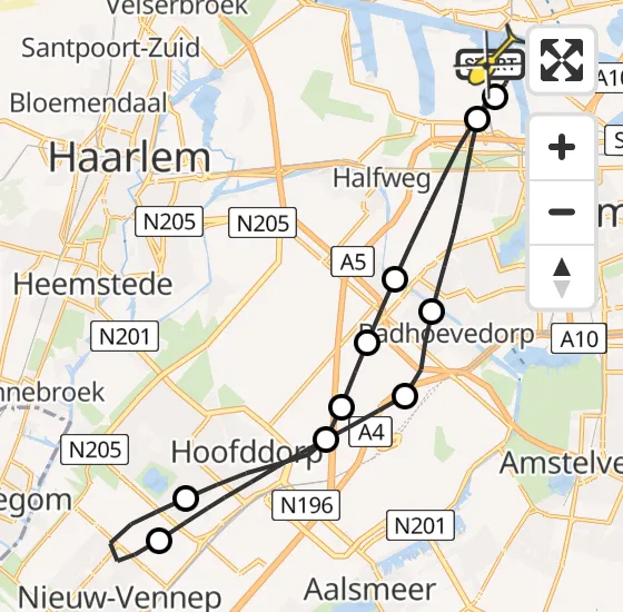 Vlucht Traumahelikopter PH-LLN van Amsterdam Heliport naar Amsterdam Heliport op maandag 21 oktober 2024 11:34