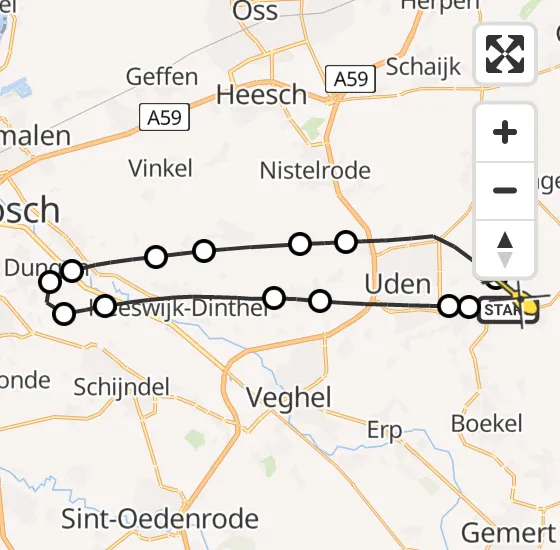 Vlucht Traumahelikopter PH-MAA van Vliegbasis Volkel naar Vliegbasis Volkel op maandag 21 oktober 2024 15:56