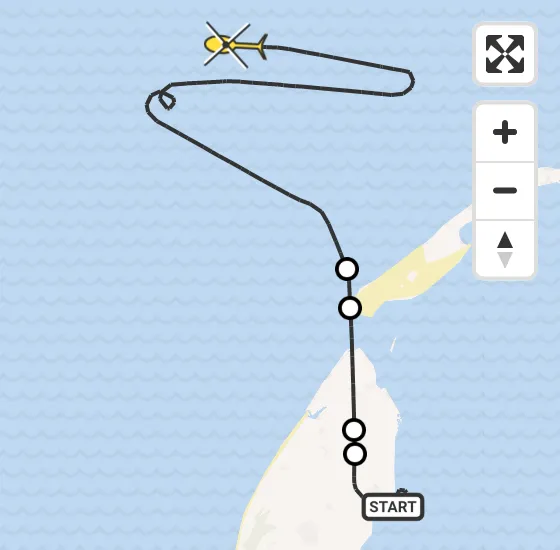 Vlucht Kustwachthelikopter PH-SAR van Oosterend naar  op maandag 21 oktober 2024 18:38