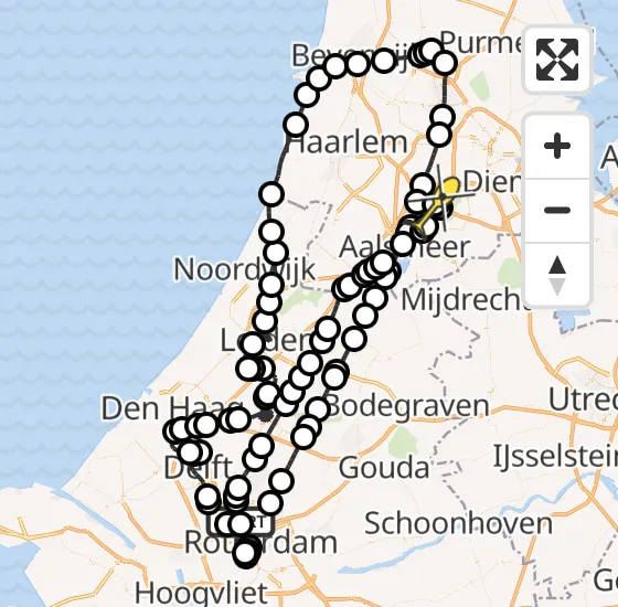 Vlucht Politiehelikopter PH-PXC van Rotterdam The Hague Airport naar Schiphol op dinsdag 22 oktober 2024 9:25