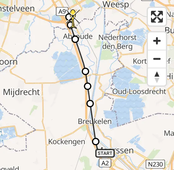 Vlucht Traumahelikopter PH-LLN van Maarssen naar Academisch Medisch Centrum (AMC) op dinsdag 22 oktober 2024 10:30