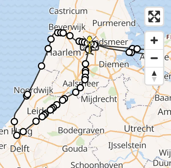 Vlucht Traumahelikopter PH-LLN van Amsterdam Heliport naar Amsterdam Heliport op dinsdag 22 oktober 2024 18:03