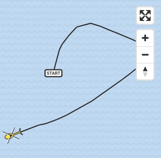 Vlucht Kustwachthelikopter PH-SAR van  naar  op dinsdag 22 oktober 2024 19:40