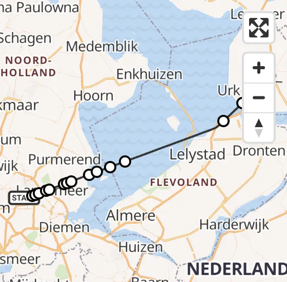 Vlucht Traumahelikopter PH-LLN van Amsterdam Heliport naar Emmeloord op woensdag 23 oktober 2024 2:28