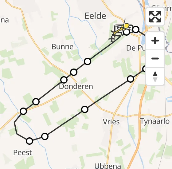 Vlucht Traumahelikopter PH-TTR van Groningen Airport Eelde naar Groningen Airport Eelde op woensdag 23 oktober 2024 12:59