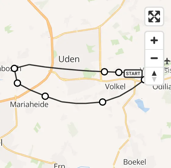 Vlucht Traumahelikopter PH-MAA van Vliegbasis Volkel naar Vliegbasis Volkel op woensdag 23 oktober 2024 15:08