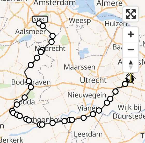 Vlucht Politiehelikopter PH-PXX van Schiphol naar Leusden op woensdag 23 oktober 2024 15:41