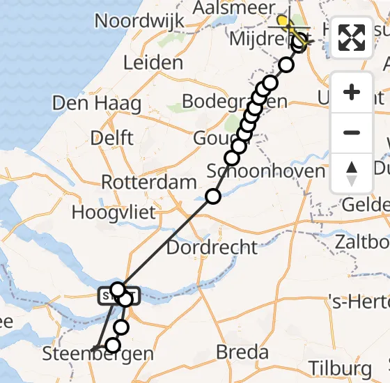 Vlucht Politiehelikopter PH-PXE van Den Bommel naar Vinkeveen op woensdag 23 oktober 2024 16:24