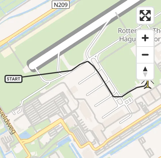 Vlucht Politiehelikopter PH-PXX van Rotterdam The Hague Airport naar Rotterdam The Hague Airport op donderdag 24 oktober 2024 15:04