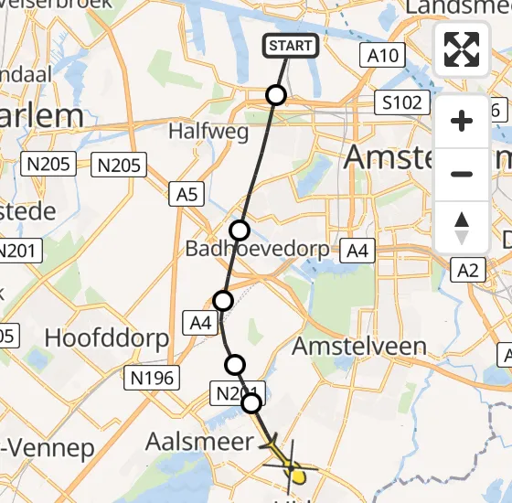 Vlucht Traumahelikopter PH-LLN van Amsterdam Heliport naar Amstelveen op donderdag 24 oktober 2024 15:11