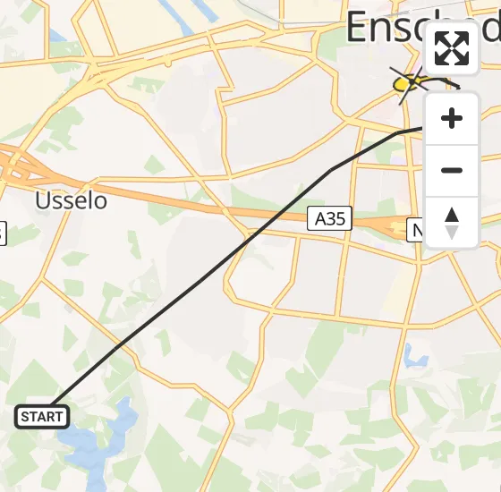 Vlucht Traumahelikopter PH-MAA van Enschede naar Enschede op donderdag 24 oktober 2024 18:45