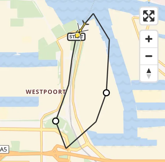 Vlucht Traumahelikopter PH-LLN van Amsterdam Heliport naar Amsterdam Heliport op vrijdag 25 oktober 2024 9:00