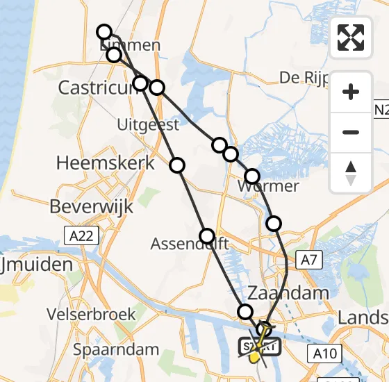 Vlucht Traumahelikopter PH-LLN van Amsterdam Heliport naar Amsterdam Heliport op vrijdag 25 oktober 2024 13:53