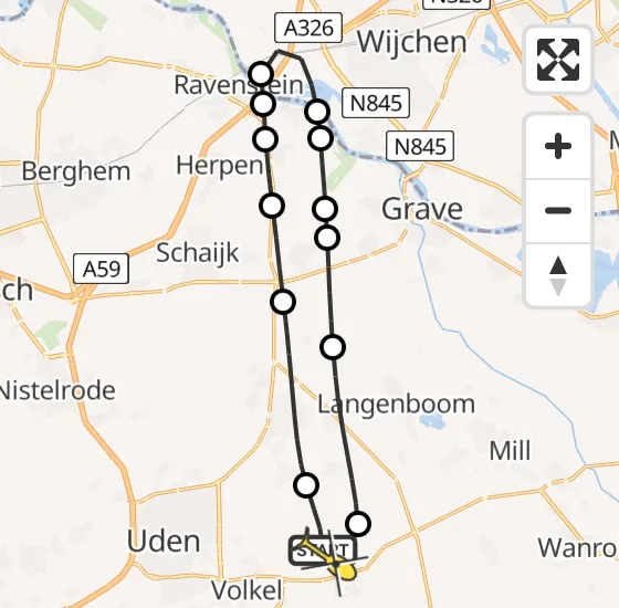 Vlucht Traumahelikopter PH-MAA van Vliegbasis Volkel naar Vliegbasis Volkel op vrijdag 25 oktober 2024 20:44