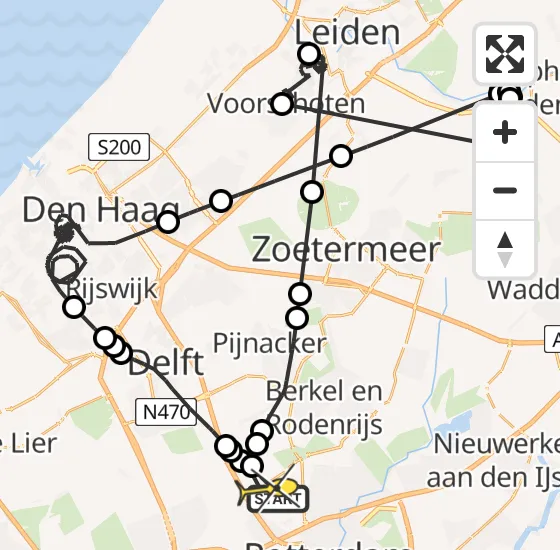 Vlucht Politiehelikopter PH-PXB van Rotterdam The Hague Airport naar Rotterdam The Hague Airport op vrijdag 25 oktober 2024 21:38