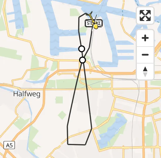 Vlucht Traumahelikopter PH-LLN van Amsterdam Heliport naar Amsterdam Heliport op zaterdag 26 oktober 2024 9:42