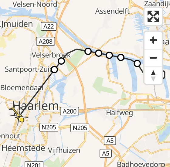 Vlucht Traumahelikopter PH-LLN van Amsterdam Heliport naar Haarlem op zaterdag 26 oktober 2024 10:37