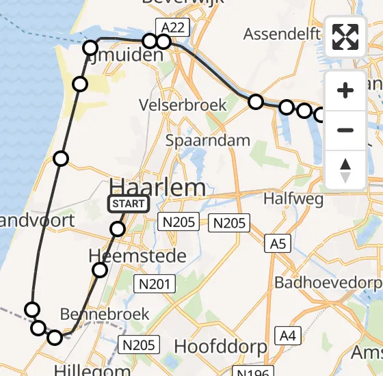 Vlucht Traumahelikopter PH-LLN van Haarlem naar Amsterdam Heliport op zaterdag 26 oktober 2024 11:00