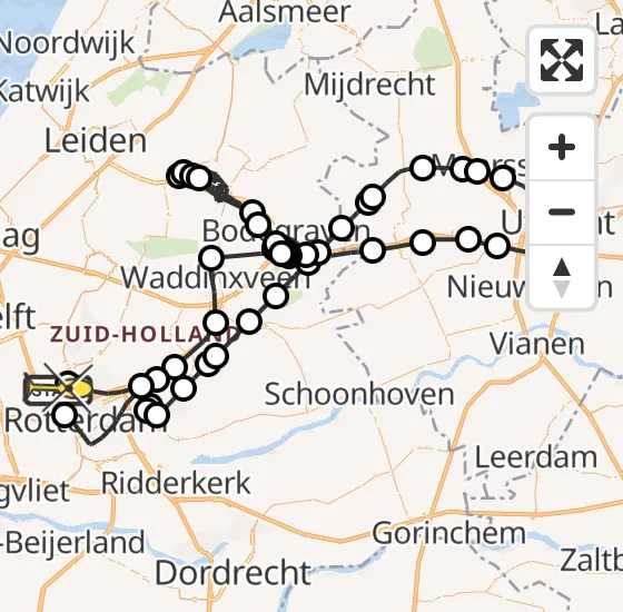 Vlucht Politiehelikopter PH-PXE van Rotterdam The Hague Airport naar Rotterdam The Hague Airport op zaterdag 26 oktober 2024 16:12