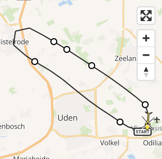 Vlucht Traumahelikopter PH-MAA van Vliegbasis Volkel naar Vliegbasis Volkel op zaterdag 26 oktober 2024 17:29