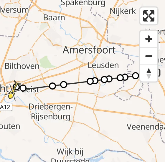 Vlucht Traumahelikopter PH-LLN van Lunteren naar Universitair Medisch Centrum Utrecht op zaterdag 26 oktober 2024 17:53