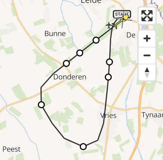 Vlucht Traumahelikopter PH-TTR van Groningen Airport Eelde naar Groningen Airport Eelde op zaterdag 26 oktober 2024 20:09