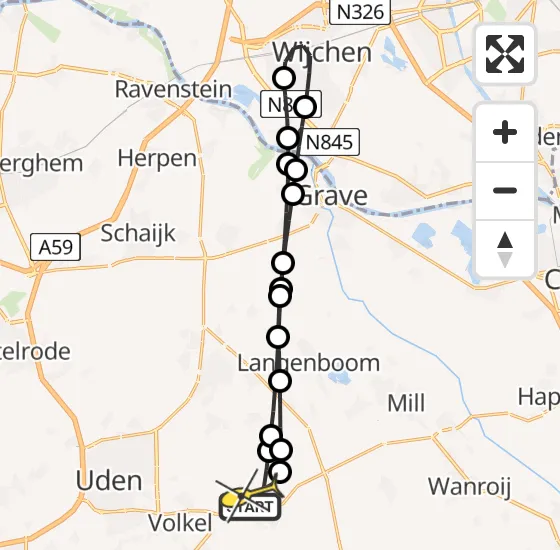 Vlucht Traumahelikopter PH-MAA van Vliegbasis Volkel naar Vliegbasis Volkel op zondag 27 oktober 2024 9:07