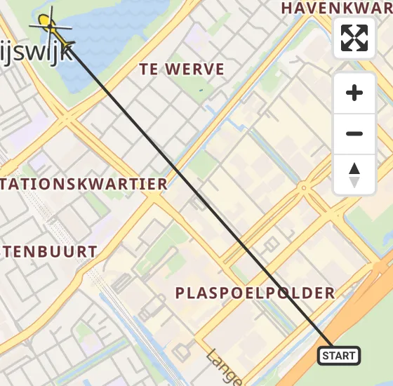 Vlucht Traumahelikopter PH-HVB van Rijswijk naar Rijswijk op zondag 27 oktober 2024 12:58