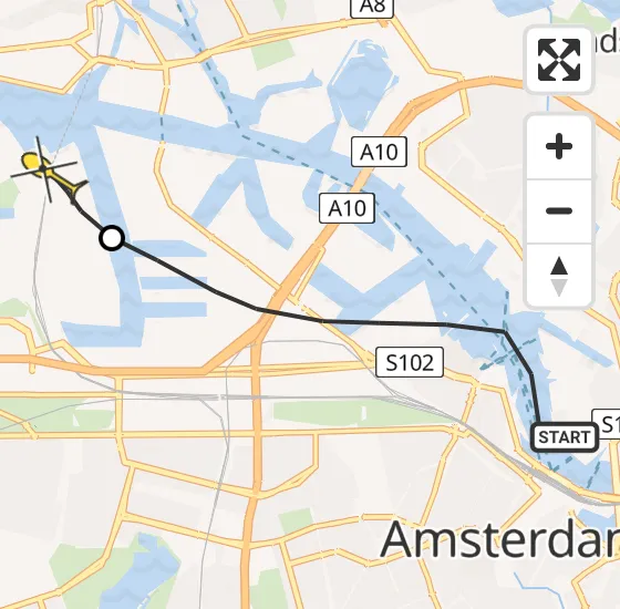 Vlucht Traumahelikopter PH-LLN van Amsterdam naar Amsterdam Heliport op zondag 27 oktober 2024 13:22