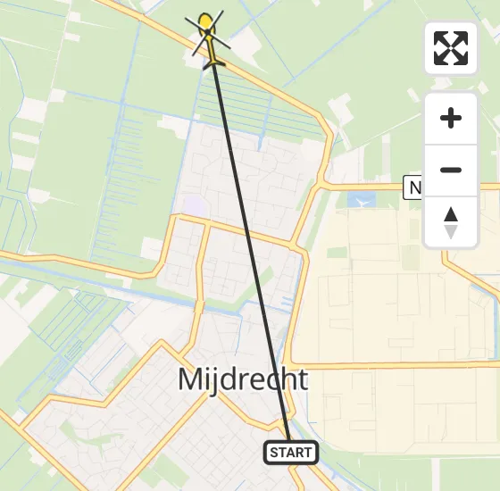 Vlucht Traumahelikopter PH-LLN van Mijdrecht naar Mijdrecht op zondag 27 oktober 2024 14:40