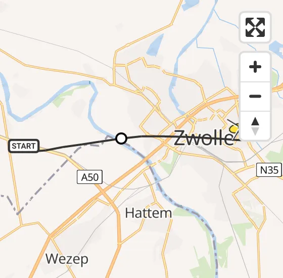 Vlucht Traumahelikopter PH-MAA van Zalk naar Zwolle op zondag 27 oktober 2024 18:32