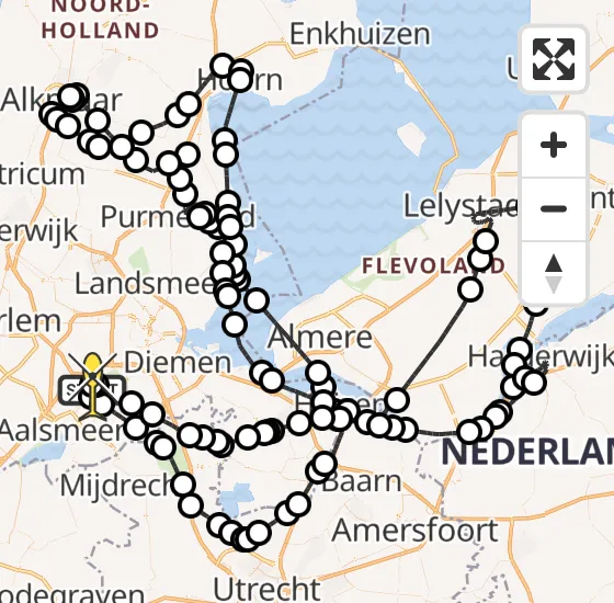 Vlucht Politiehelikopter PH-PXX van Schiphol naar Schiphol op zondag 27 oktober 2024 18:57