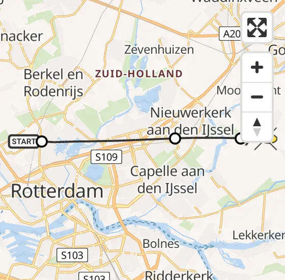 Vlucht Traumahelikopter PH-HVB van Rotterdam The Hague Airport naar Berkenwoude op zondag 27 oktober 2024 23:30