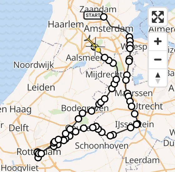 Vlucht Politiehelikopter PH-PXX van Amsterdam Heliport naar Schiphol op woensdag 30 oktober 2024 9:21