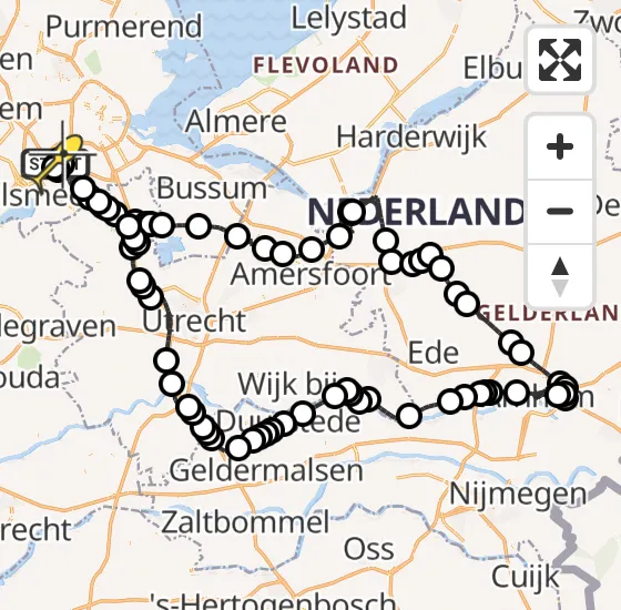 Vlucht Politiehelikopter PH-PXX van Schiphol naar Schiphol op woensdag 30 oktober 2024 12:05