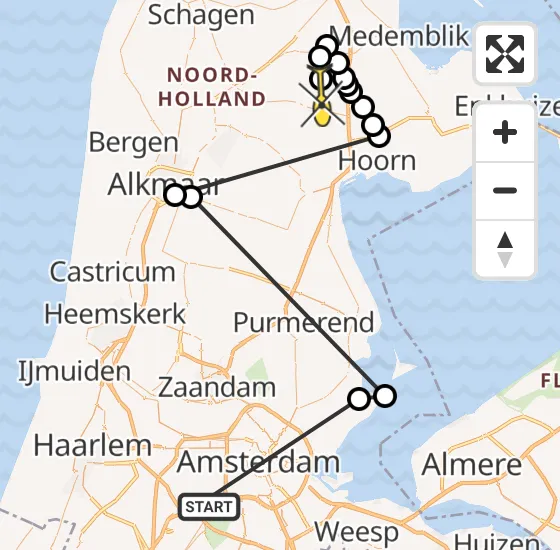 Vlucht Politiehelikopter PH-PXZ van Amsterdam naar Sijbekarspel op woensdag 30 oktober 2024 13:43