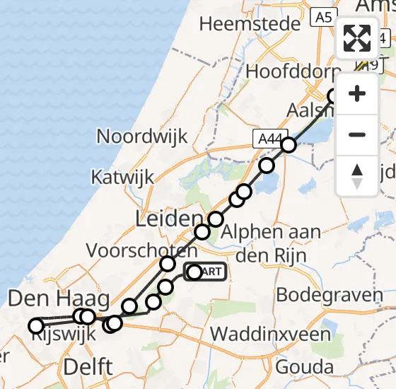 Vlucht Politiehelikopter PH-PXX van Benthuizen naar Schiphol op woensdag 30 oktober 2024 20:54