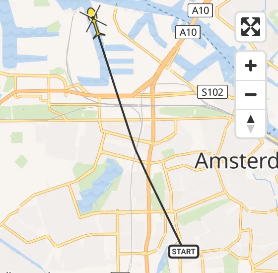 Vlucht Traumahelikopter PH-LLN van Amsterdam naar Amsterdam Heliport op donderdag 31 oktober 2024 9:52